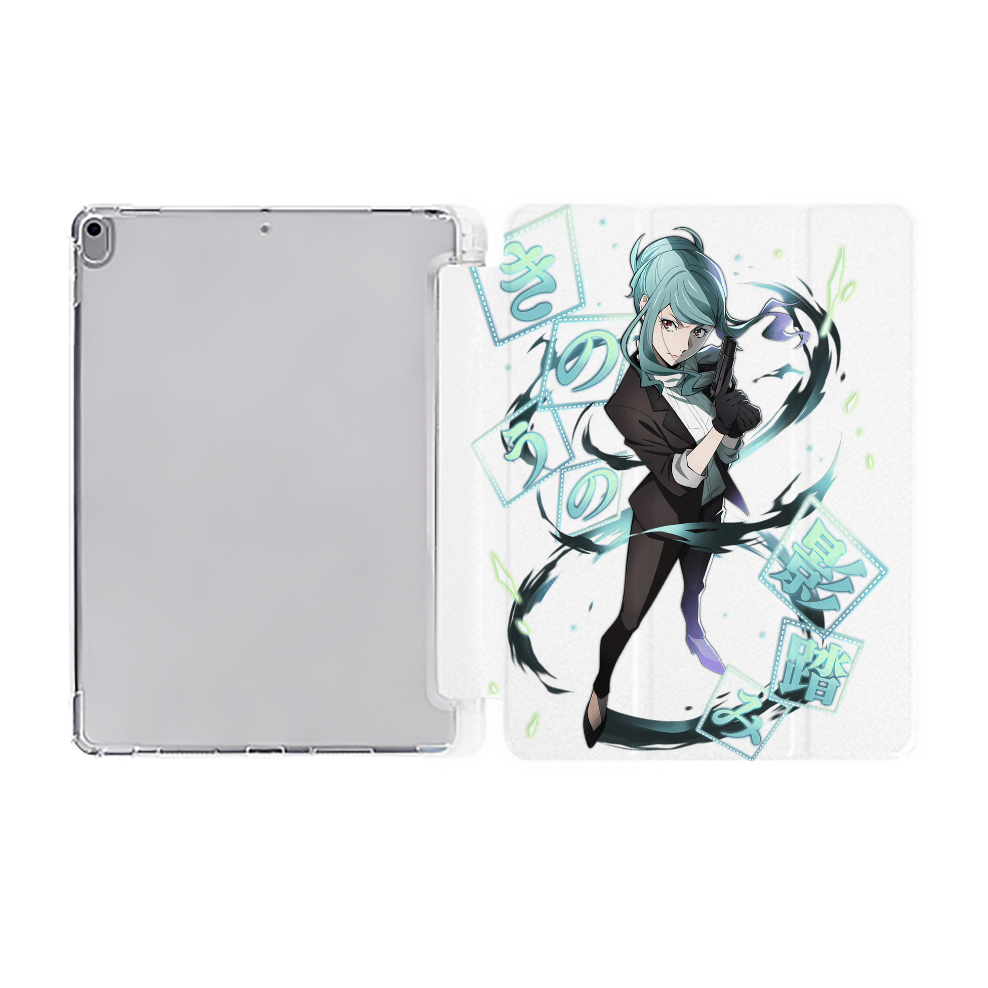 （画像用） 文豪ストレイドッグス Bungo Stray Dogs IPad ケース ペン収納付き 三つ折りスタンド PUレザー×シリコン 対応機種9.5/10.5/10.9インチ
